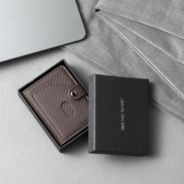 Men's Compact Pop-Up Wallet - BROWN - 5